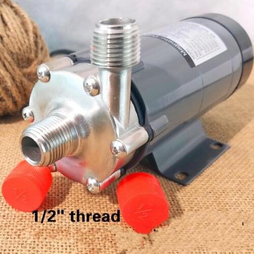 One pcs 15RM Food Grade 304 Stainless Head Homebrew Pump Hot Sell Magnetic Drive Pump 220v Food Grade Booster Pump 1/2"