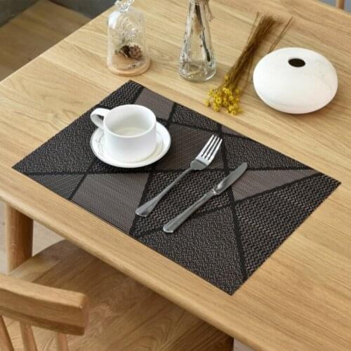 Dinner Table Placemat Rectangle Tableware Pad Coasters Heat Insulation Non-slip Household Kitchen Table Decoration Accessories