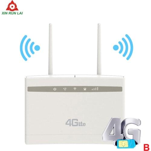 Unlocked 3G 4G LTE Router 300Mbps 4G Router Unlocked 4G SIM Card Wifi Router CAT4 Wireless CPE Support 32 Users&RJ45 Lan Ports