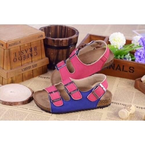 2016 summer childrens shoes boys genuine leather sandals kids footwear real leather shoes cow cattle leather beach sandals