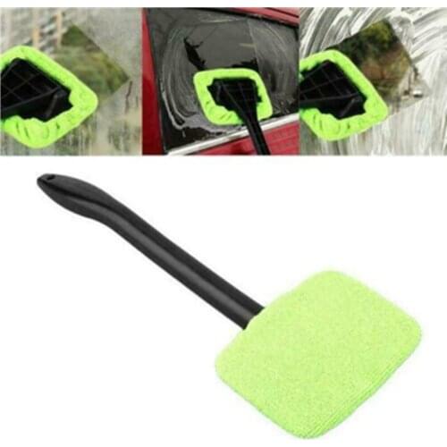 Window Cleaner Brush Car Window Windshield Wiper Microfiber Cloth Auto Cleaning Wash Tool With Long Handle Detachable Accessorie