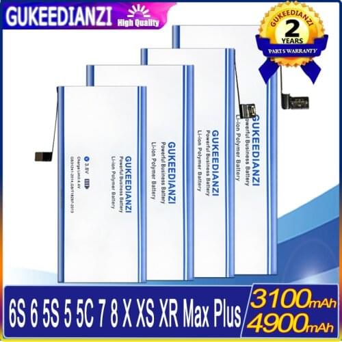 Replacement Battery For iPhone 6s 6 s 5s 5 5c 7 8 Plus High Capacity Bateria Batterie For iPhone X Xs Max Xr XR 6 7 8 P