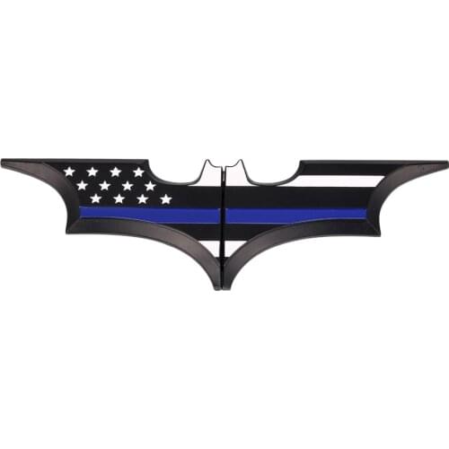 Dark Kight US American Flag with Thin Blue Line Metal Magnetic Money Clip