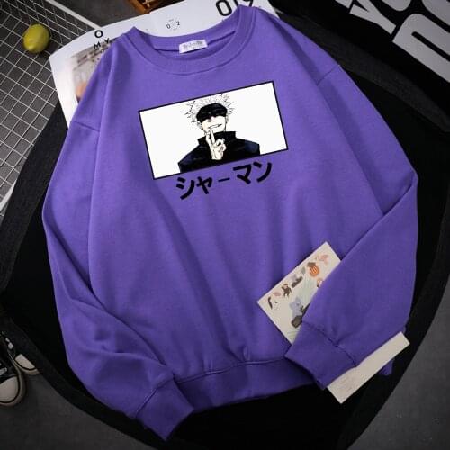 Satoru Gojo Shaman Anime Prints Hoodie MenAutumn Fleece Hoodies hip hop S-XXL Sweatshirt Casual Quality Sportswear Unisex