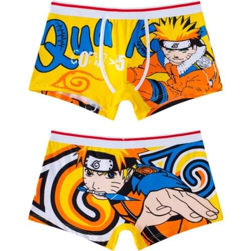 Anime Uzumaki Naruto Cosplay Underpants Boxer Shorts Man cotton Male Panties Breathable Funny Mens Underwear