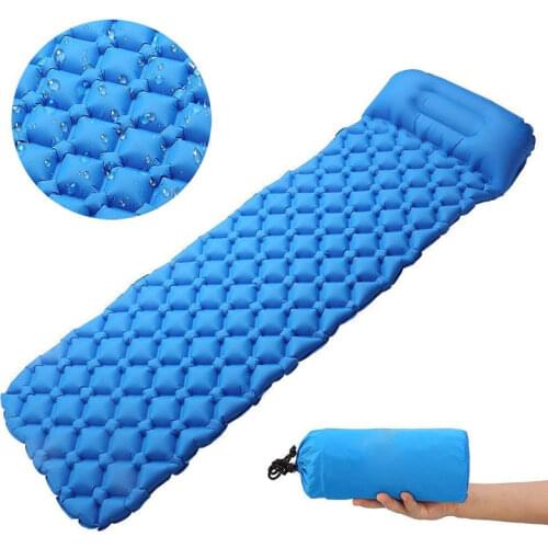 Outdoor Ultralight Compact Inflatable TPU Camping Mat Air Mattress Portable Folding Bed Hiking Sleeping Pad Travel Sleeping Mat