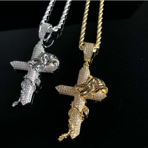 Gold New-designed Gold Chain Hip Hop Pendant Jewelry Cross of the