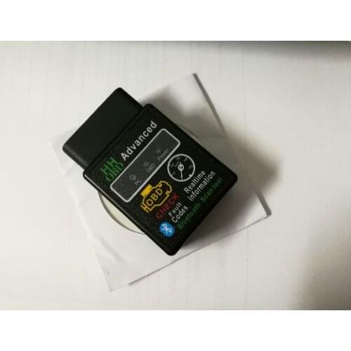 10pc New arrival Version 2.1 ELM327 HH OBD Advanced MINI ELM 327 V2.1 Black Bluetooth OBD2 Car CAN Wireless Adapter Scanner Tool