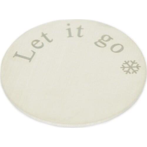 Hot sale stainless fashion steel 22mm floating pendant plate Let it go 10pcs round mom for 30mm glass lockets
