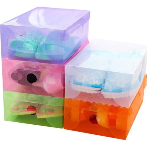 100pcs/lot 12*12*5cm Clear PVC Plastic Baby Shoe Box Retail Packaging Box Transparent Packing Decoration Boxes