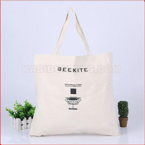 200pcs/lot) custom cotton shopping bag logo