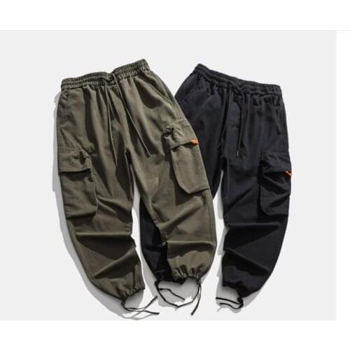 2021ARMY PANTS treet Hip Hop Joggers Pants Men Streetwear Male Women Running Multi-pocket Cargo Pant Casual Harajuku Sweatpants