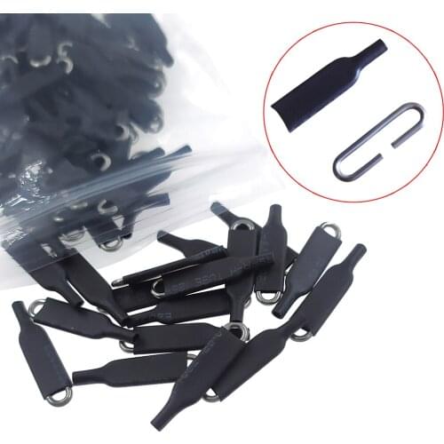 50-pieces Quick Clip Swivel Carp Fishing Accessories S M L Steel Fishing Swivels Snap with Protector Hook Lure Fishing Connector