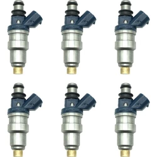 6pcs Fuel injectors Nozzle 23250-75040 FJ376 23209-79085 For Toyota Tacoma Hilux 2RZFE 2.4L L4 1995-2000