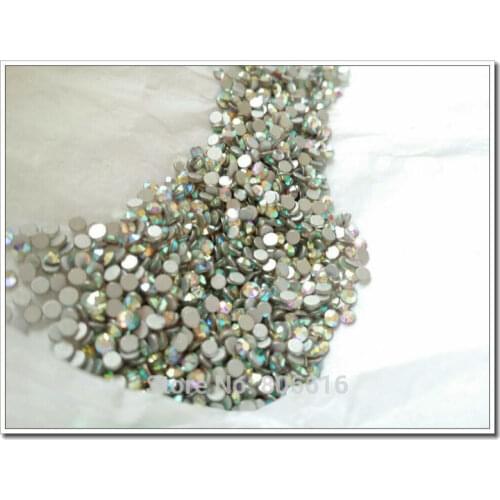 AAA+ SS6 1440Pcs/pack 2MM AB Colors Flat Back Glass Crystal Rhinestone Flatback For Nail Art & Jewelry Beads
