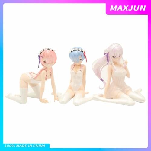 Anime Re Life in a different world from zero Anime Figures sexy Rem Ram Emilia Pajamas PVC Model Toys Re Zero Action Figure