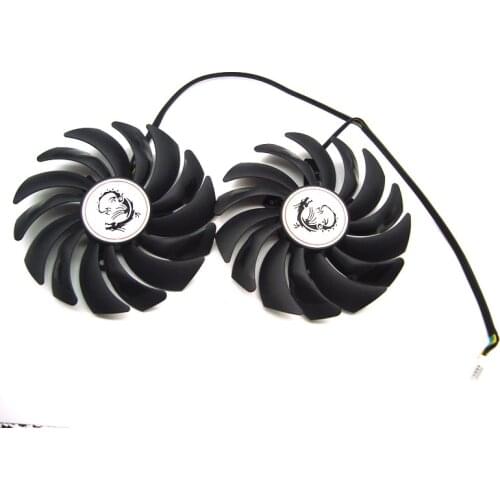 FreeShipping 2PCS PLD10010B12HH 0.40A 4PIN FOR MSI GTX1080Ti 1080 1070 1060 RX470 480 570 580GAMING Graphics Card Cooler Fans