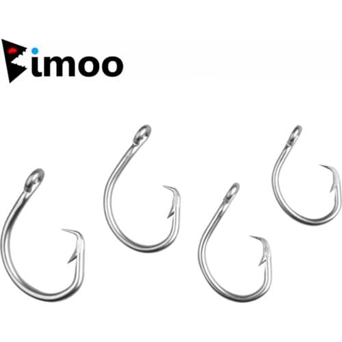 Bimoo 1pc Circle Tuna Hook for Fishing High Carbon Steel Saltwater Fishing Fishhook 12/0 14/0 16/0 18/0 Sea Fishhooks