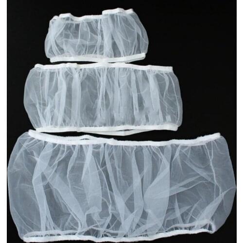 Home 3 Colors Soft Airy Fabric Mesh Bird Cage Cover Shell Skirt Seed Catcher Guard Easy Cleaning Nests