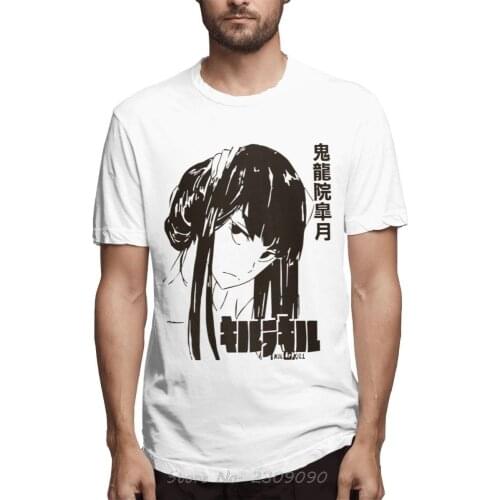 Men Classic O-Neck Tshirt Satsuki Kiryuin Kill La Kill T-shirt Summer Men Cotton Top Tee Anime Harajuku