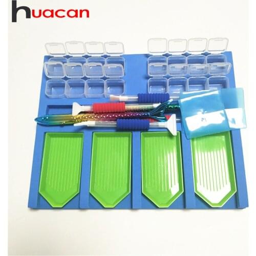 Huacan DIY Diamond Painting Tool Set Point Drill Pen Diamond Embroidery Storage Mosaic Accessories