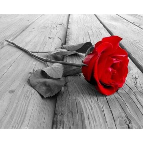 Full Square 5D DIY "Red Roses" Embroidery Cross Stitch Rhinestone Mosaic Diamond Painting Living Room Decoration FC848