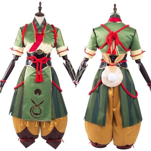 Monster Hunter Rise -Yomogi Cosplay Costume Dress Halloween Carnival Suit