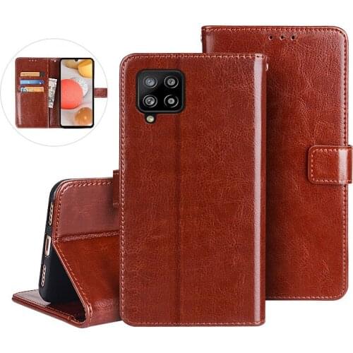 For Samsung Galaxy A42 6.6" Leather Case on For Coque Samsung A42 5G A426B Premium Magnetic Flip Wallet Cover Phone Cases Fundas
