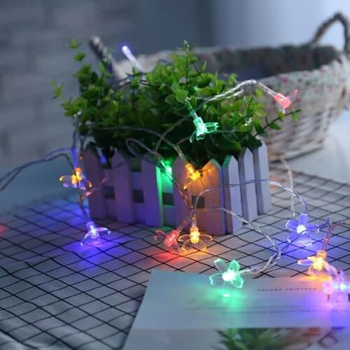 Hot Sales LED Cherry Blossom Fairy String Lights Colorful Romantic Ambient Light Nightlight for Garden