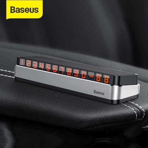 Baseus Car Styling Car Temporary Parking Card Phone Holder Rotatable Magnetic Adsorption Parking Card Telephone Number Plate