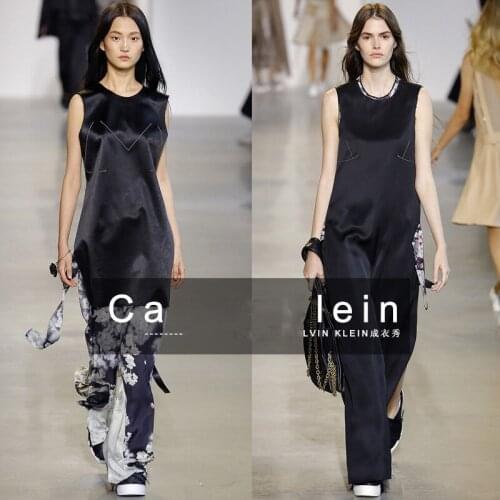 Matt import solid C elegant black sand wash cup fabrics dress K high-end custom clothing material