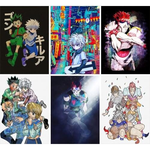 Wall Art 5D DIY Diamond Painting Handmade Hunter X Hunter Embroidery Anime Full Cross Stitch Kit Mosaic Gift Home Decor