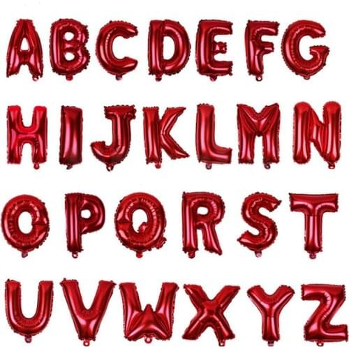 16 inch Rose Gold Silver Red Pink Number Balloon Inflatable Air Ball Figure Digit Foil Birthday Party Wedding Decoration Ball