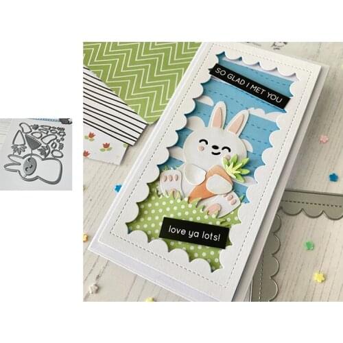 2021 New Arrival Rabbit Radish DIY Metal Cutting Dies Craft for Scrapbooking Handmade Mould Blade Punch Stencils Dies Cut Model