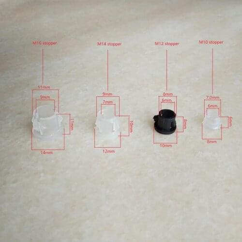 M10/M12/ M14/M16 threaded hollow tube plastic protective stopper Protect the wire from being scraped by the hollow tube edge