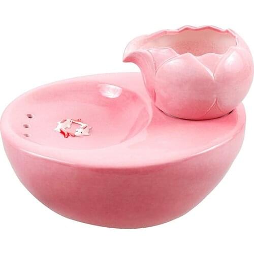 1300ml Ceramics Cat Drinking Fountain Bowl Large Capacity Automatic Pet Circulating Water Dispenser Pet Supplies Electric Charge