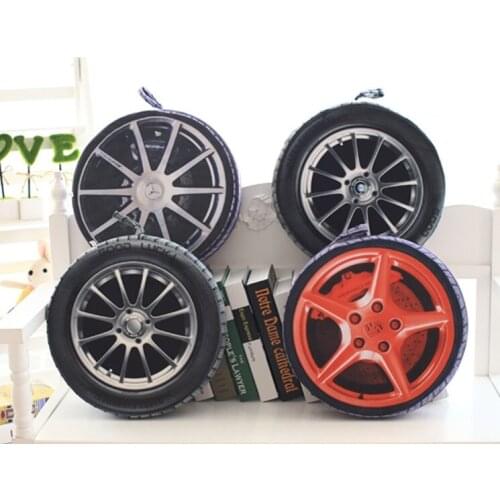 38cm plush lifelike 3d Simulation Tire stuffed soft Pillow cushion good quality Early education christmas gift for kid