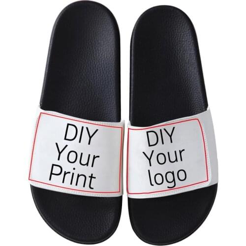 Customized Print Sandals Womens Mens DIY Photo Logo Brand Slipper shoes Lovers souvenir store uniform