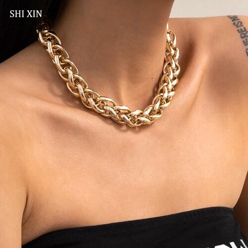 SHIXIN Silver Chokers
