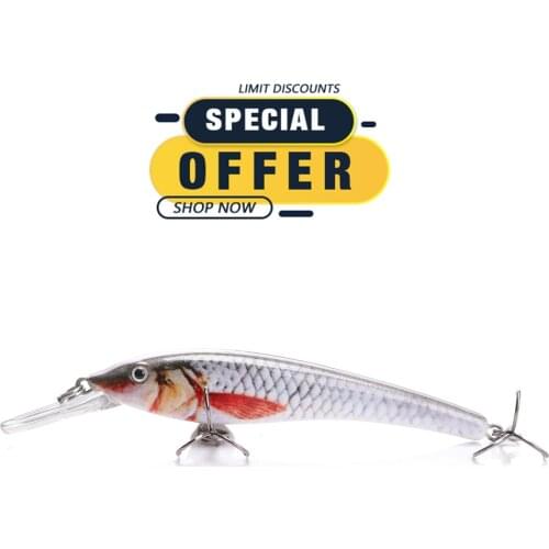 TREHOOK Limited Special Offer 6cm 3.2g Floating Wobblers Minnow Fishing Lure