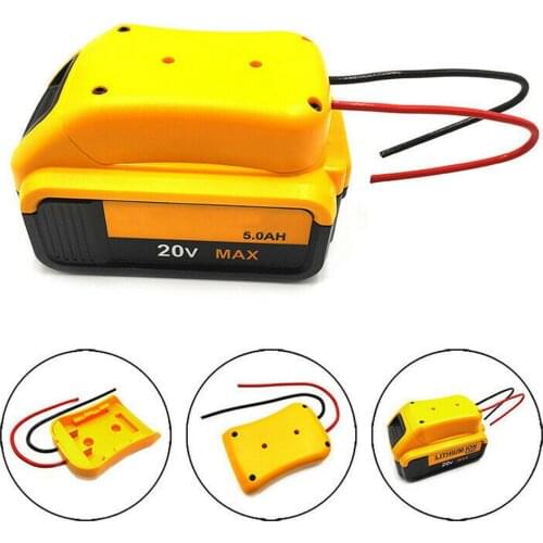 Yellow Battery Adapter with Fixing Holes for 20V/18V DCB Battery Series Power Connector Tool with Fixing Holes