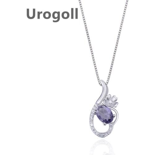Fashion Women Pure 925 Sterling Silver Necklaces Flowers Petal Zircon Pendant Clavicle Chain Necklace Jewelry Accessory For Girl