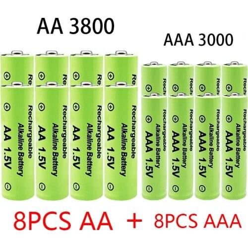 1.5V AA + AAA NI MH Rechargeable AA Battery AAA Alkaline 2100-3000mah For Torch Toys Clock MP3 Player Replace Ni-Mh Battery