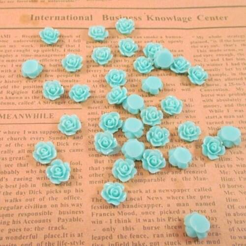 10mm blue Designs Resin Flower Cabochons Jewelry DIY Accessorie 200PCS/LOT 004004010