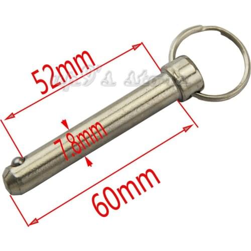 10pcs 8x60mm Boat Top Bimini Top Quick Release Ball Pin Marine Hardware Deck Hinge Replacement Accessories