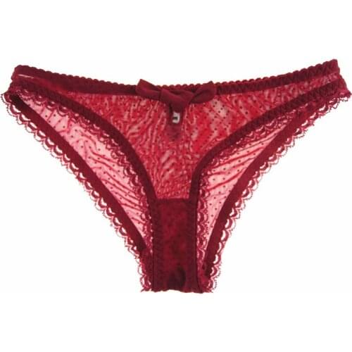 2Pcs/Pack Women Panties Flocking Dot Panty Cotton Crotch 5 Colors Women Briefs Underwear S M L XL NO.604-152