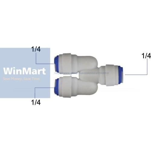 2 PCS high quality 1/4 Push Fitting Type Y quick connection RO Water Reverse Osmosis System Water Filter