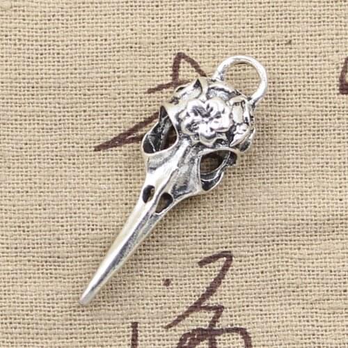 4pcs Charms Skeleton Bird Dagger 41x12mm Antique Making Pendant fit,Vintage Tibetan Bronze Silver color,DIY Handmade Jewelry