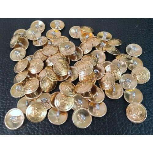 50PCS WWI WW1 IMPERIAL GERMAN PRUSSIAN CROWN OFFICER TUNIC BUTTON GOLD 21MM