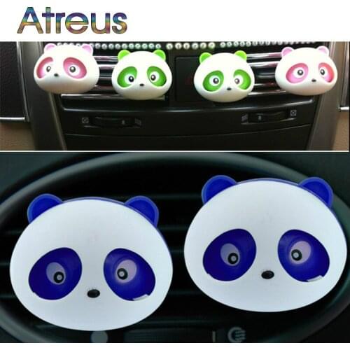 Car Outlet Perfume Cute Panda Eyes For Peugeot 307 206 407 Citroen C4 C5 Honda Civic Accord CRV Lada Vesta Accvessories